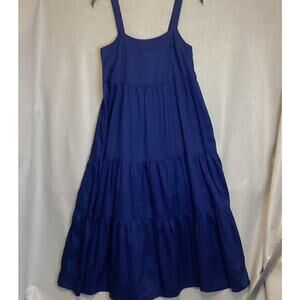 The Drop Britt Navy Dress NWT XS– Flowy Tiered Ruffle Romantic Adjustable straps